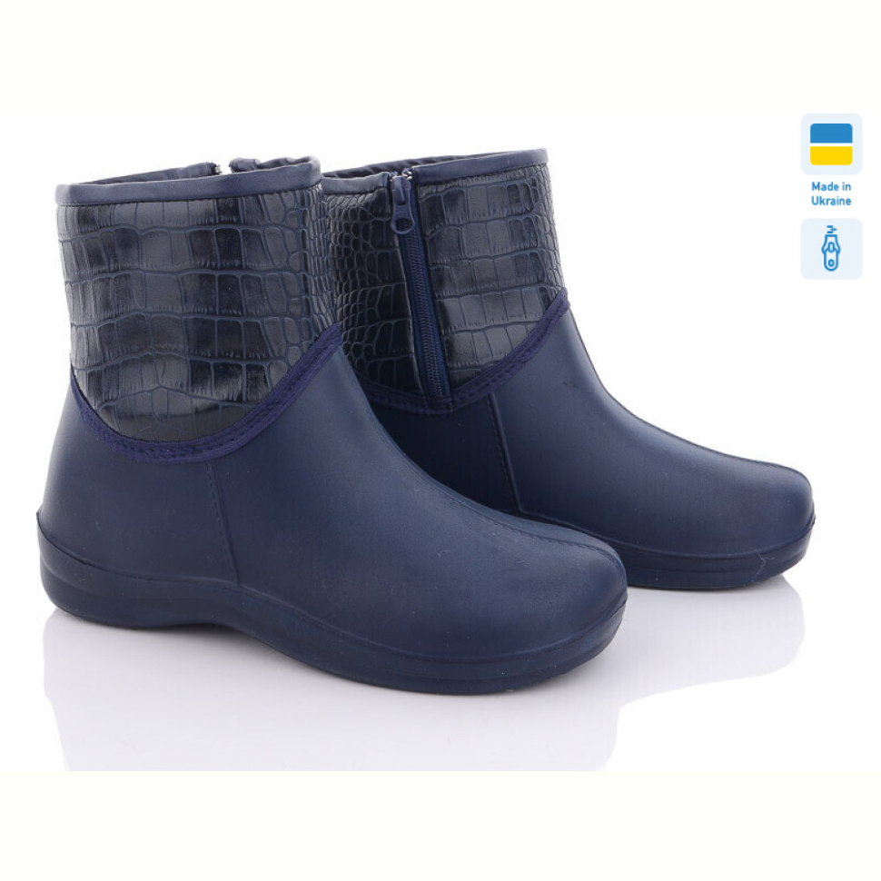 Сапоги из пены Selena D33 синій.кож/зам Б/З