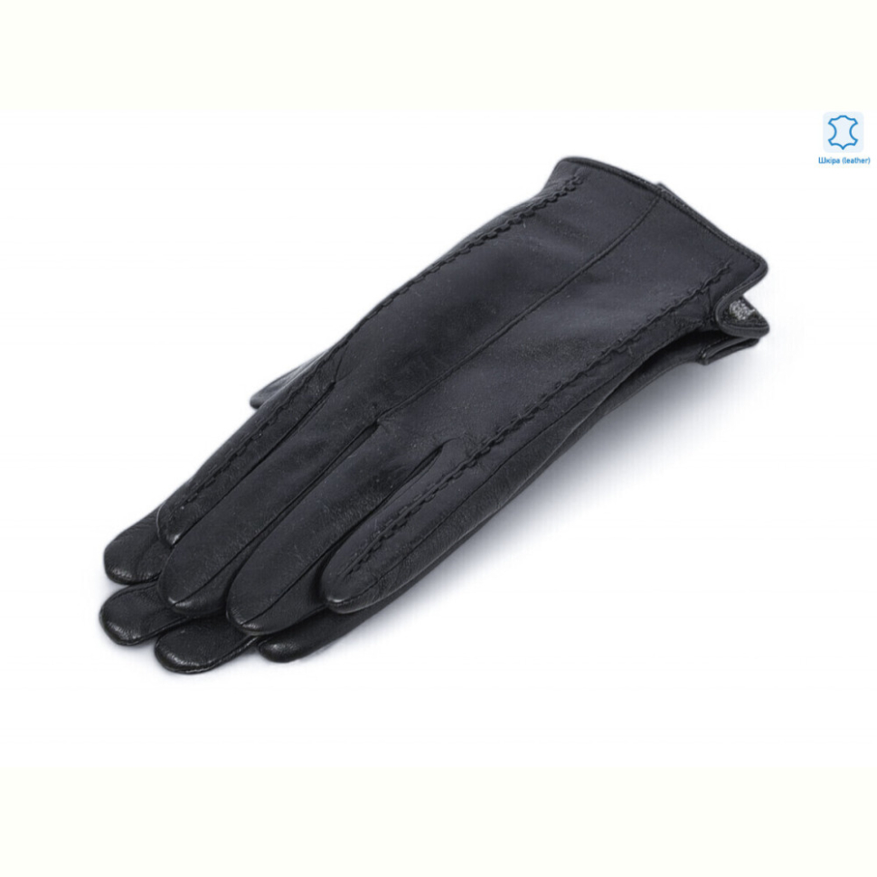 Перчатки RuBi 1138 black шкіра кози махра