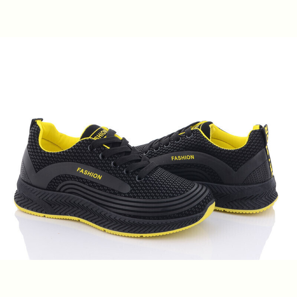 Кроссовки Violeta 197-141 black-yellow