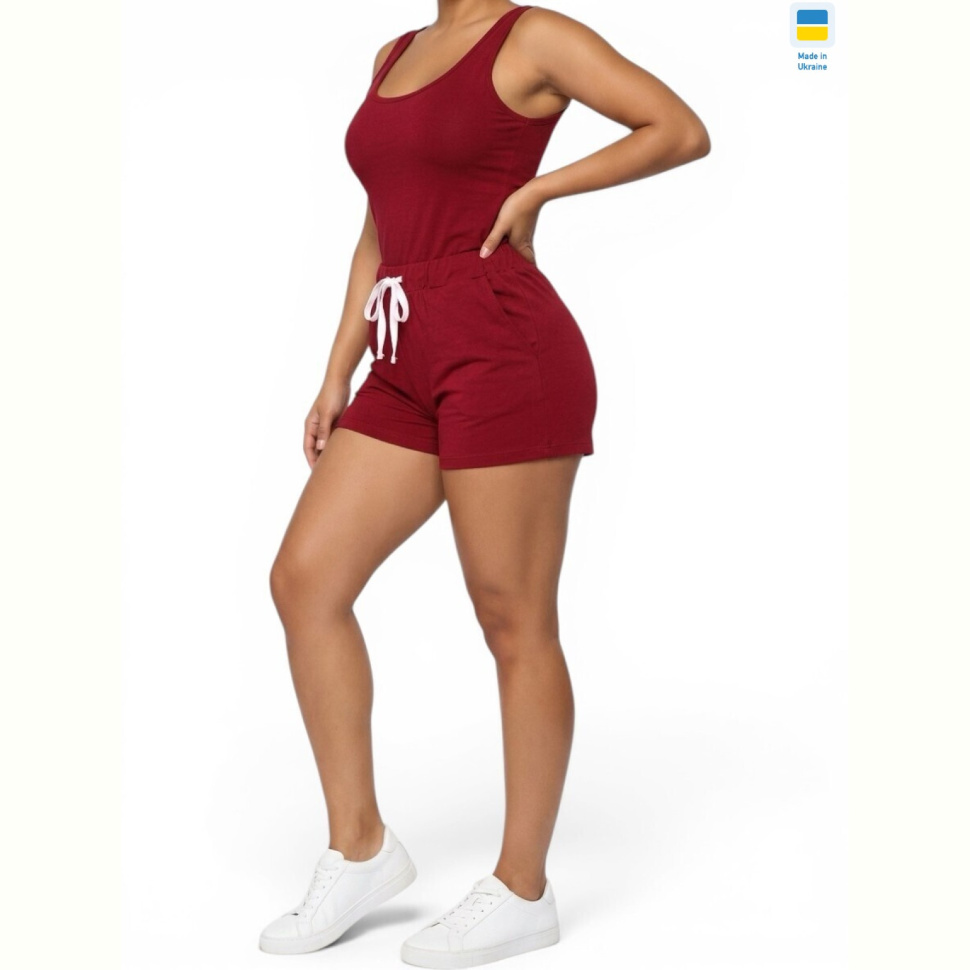 Шорты Sport style 0620 бордовий Шорты Sport style 0620 бордовий