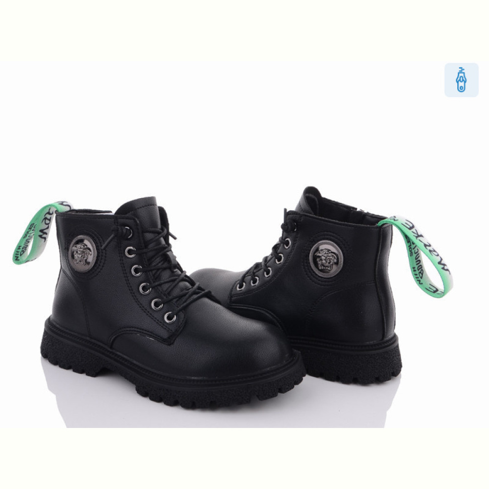 Ботинки Violeta Y108(7607) black-green