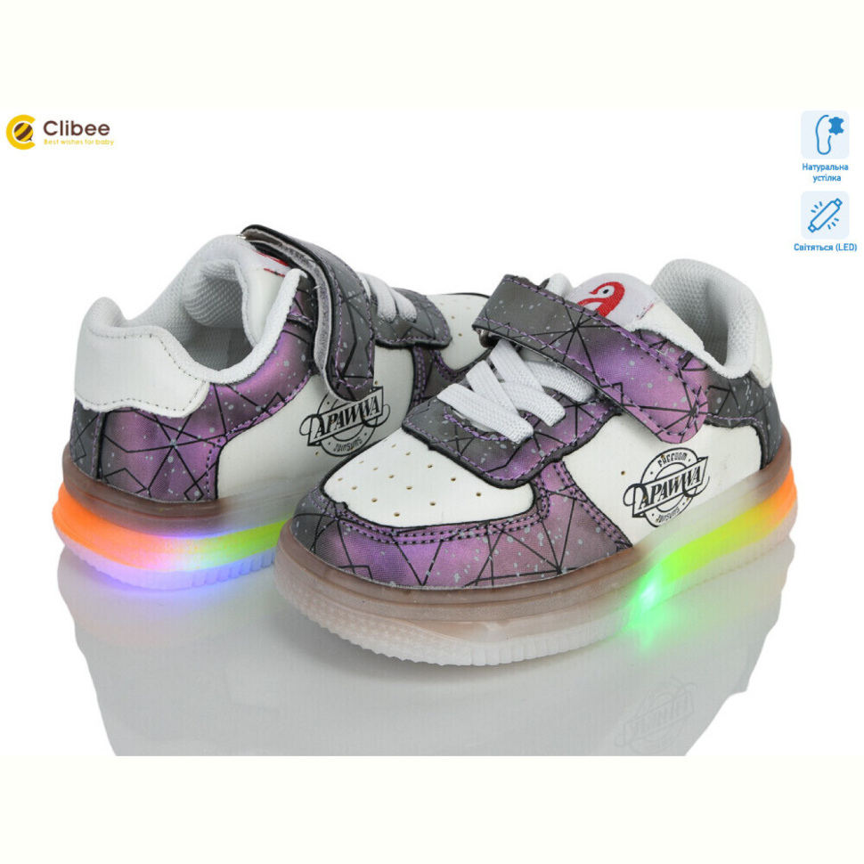 Кроссовки Clibee NC61-1 purple LED