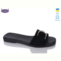 Шлепки Garti 49 чорний замш