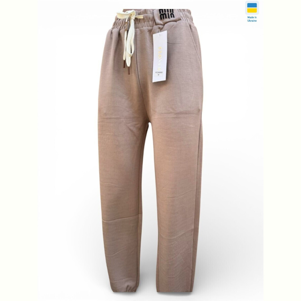 Спортивные брюки Sport style 8888 бежевий