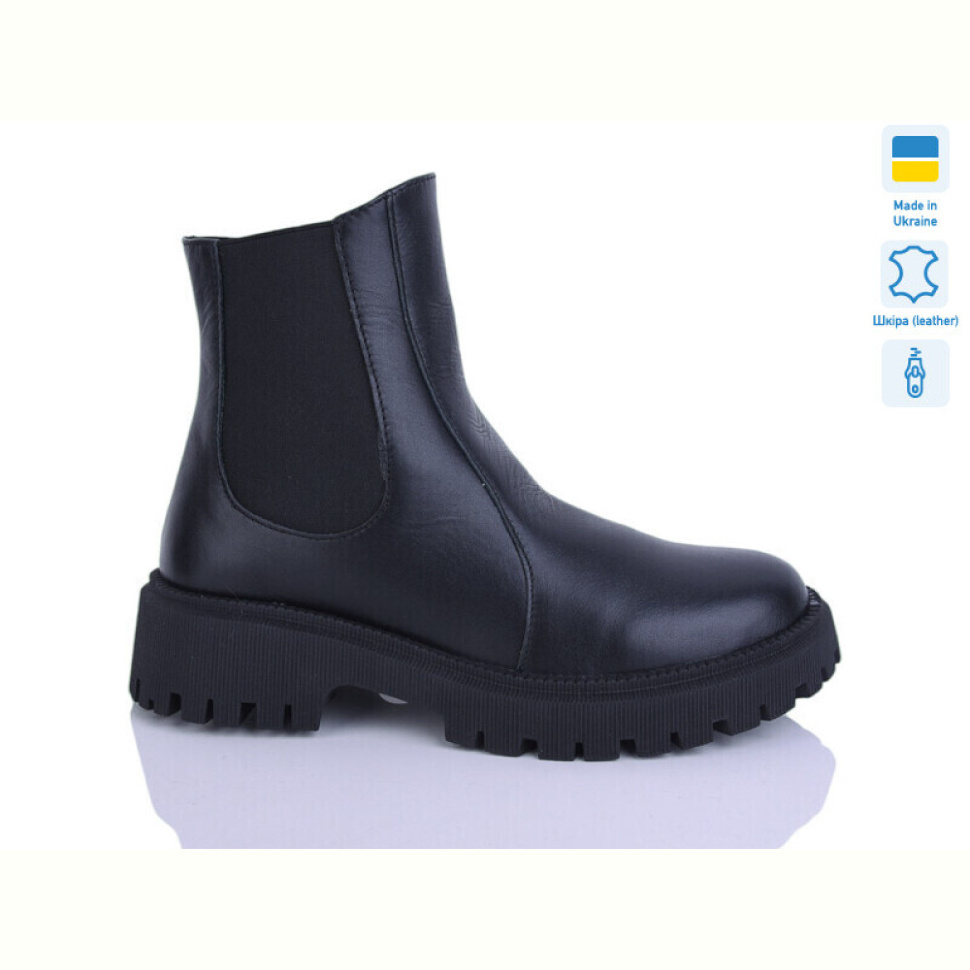 Ботинки Sali 187 чорний к. зима