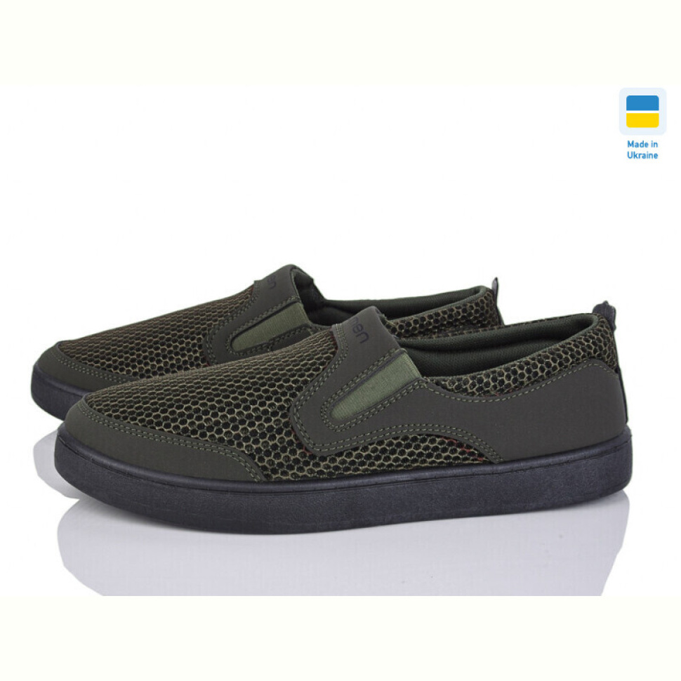 Слипоны Lvovbaza B&R 501 оливка