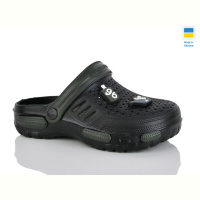 Кроксы DeMur CD48 чорний-хакі