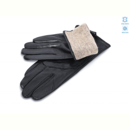 Перчатки RuBi 3 black шкіра вовна