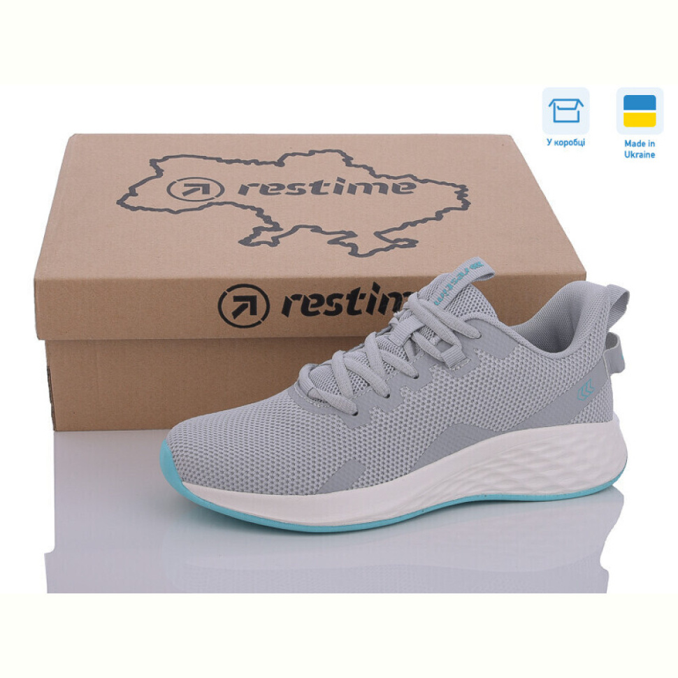 Кроссовки Restime EWL24099 grey-lemon