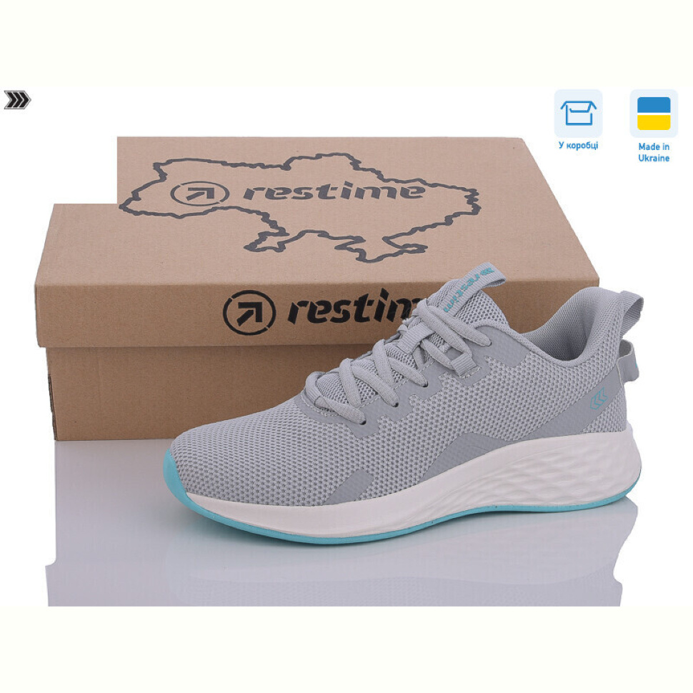 Кроссовки Restime EWL24099 grey-lemon