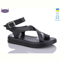 Босоножки Garti 0191 чорна шкіра-old