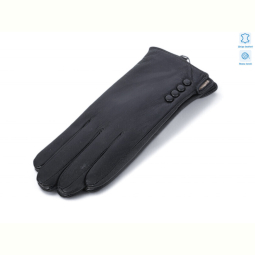 Перчатки RuBi 4 black шкіра вовна