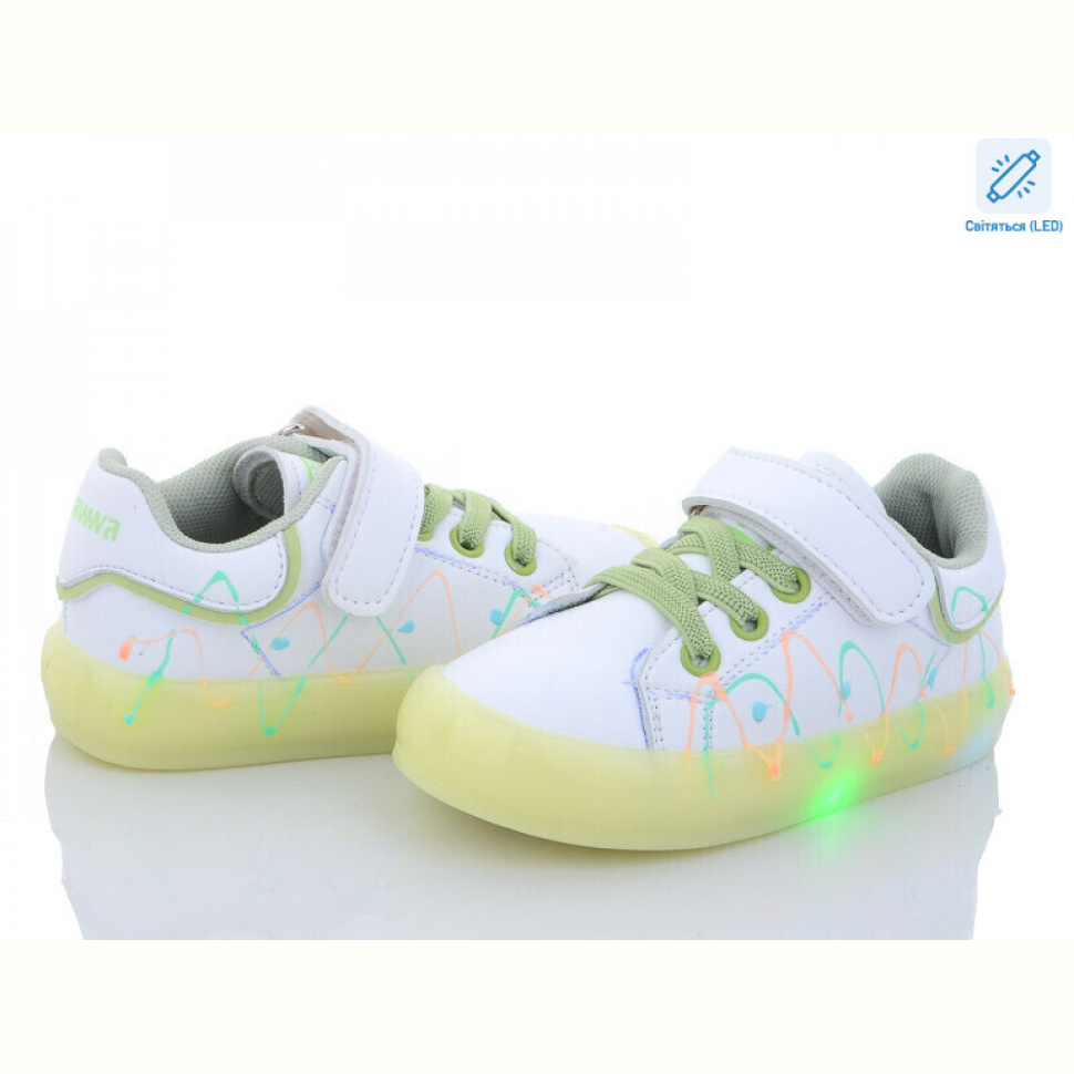 Кроссовки Clibee NC57-1 green LED