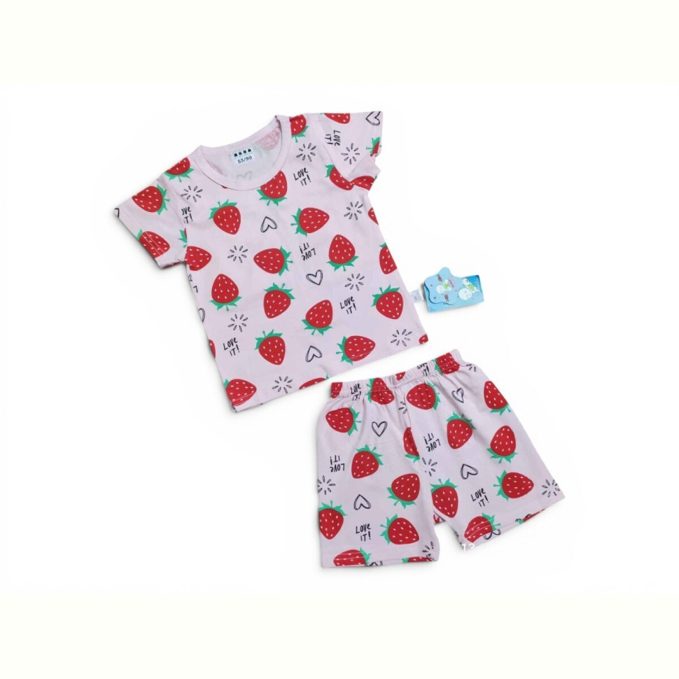Костюм Kids-modnik 261920 комплект футболка-шорти рожево-червоний