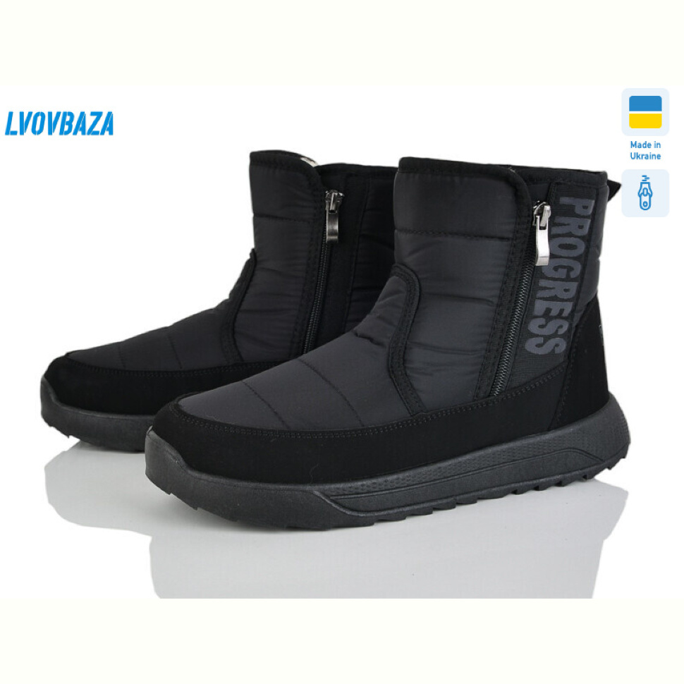 Дутики Lvovbaza 3815 чорний Дутики Lvovbaza 3815 чорний
