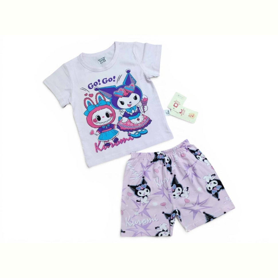 Костюм Kids-modnik 2619 комплект футболка-шорти св.рожевий