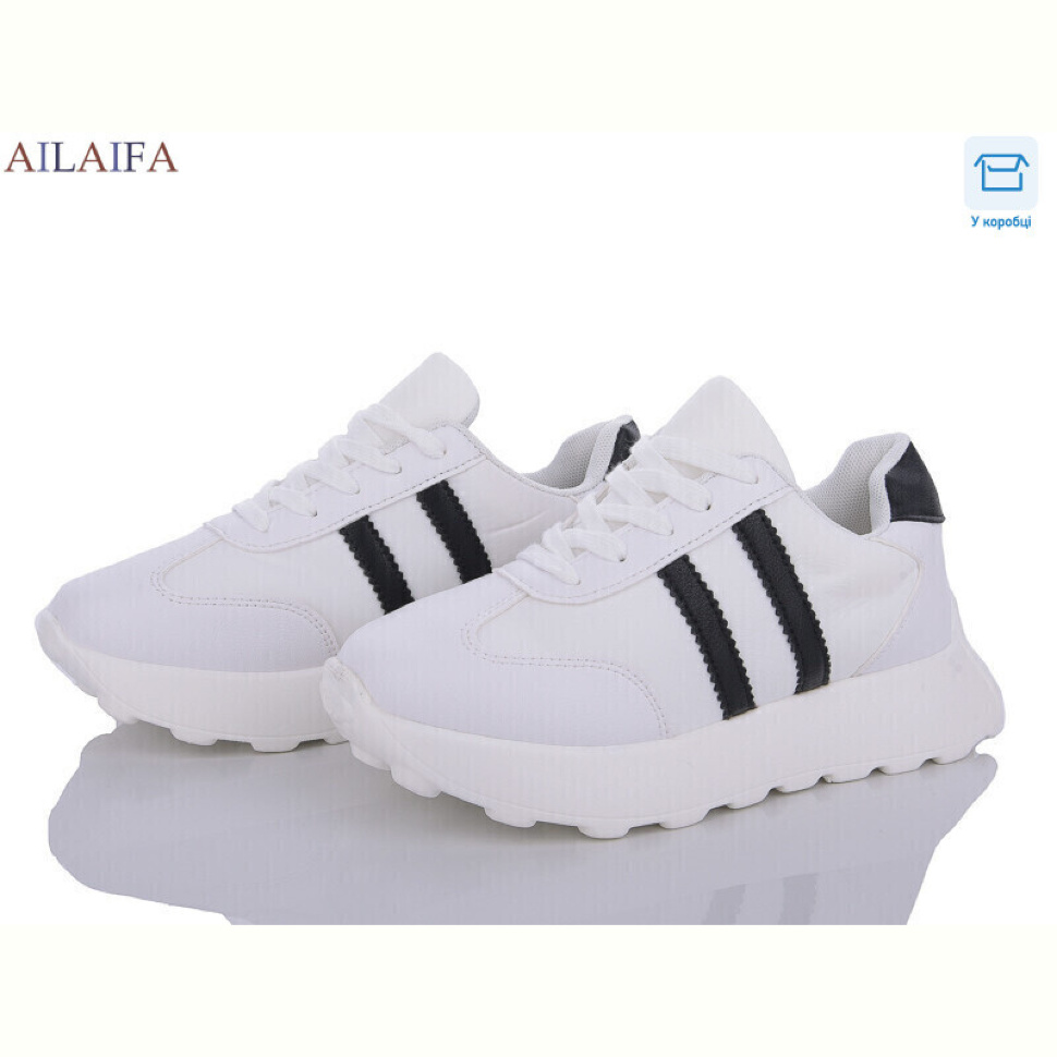 Кроссовки Ailaifa 2393 white-black піна