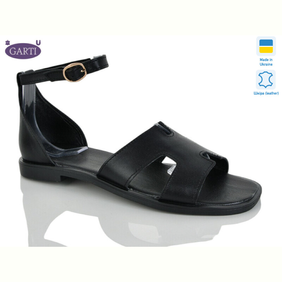 Босоножки Garti 0190 чорна шкіра