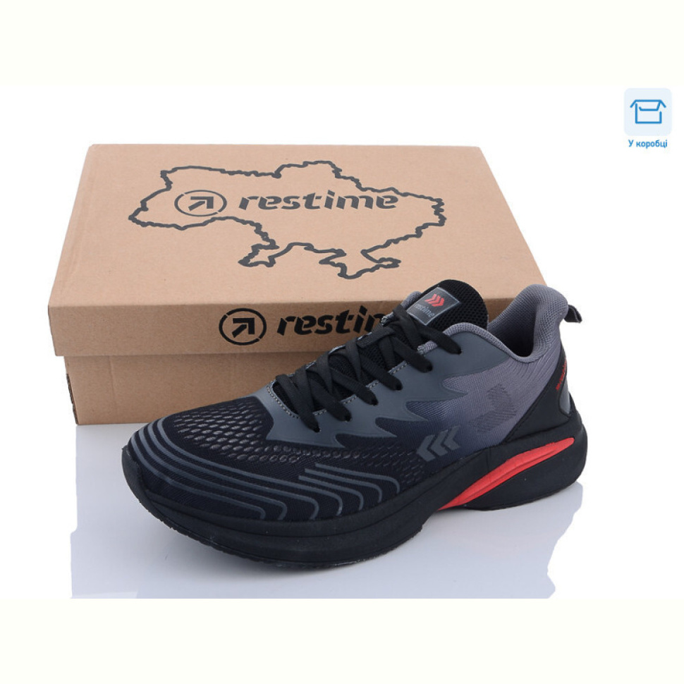 Кроссовки Restime SML22186 black-grey