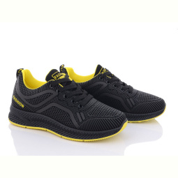 Кроссовки Violeta 197-143 black-yellow