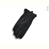 Перчатки Королева YA05М шкіра вовна black
