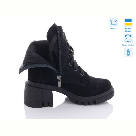 Ботинки Mona Lisa 77 чорний замш