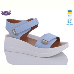 Босоножки Garti 0196 блакитна шкіра