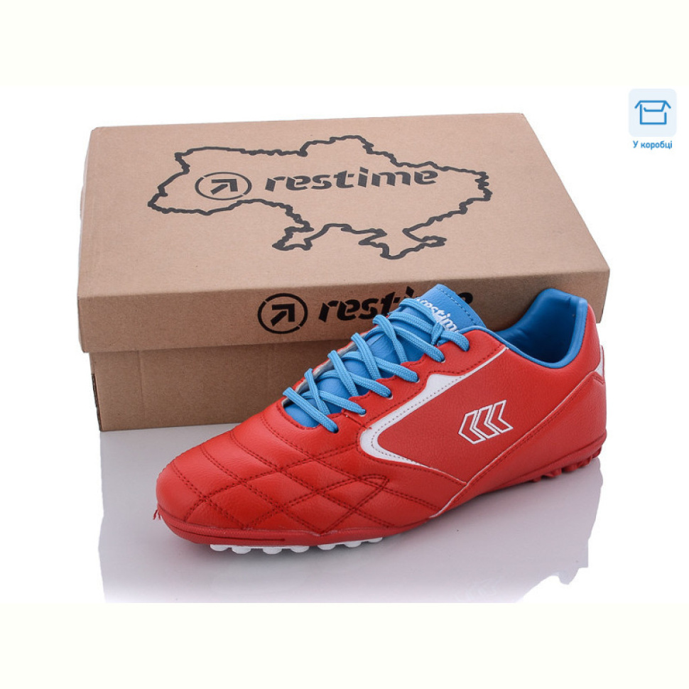 Футбольная обувь Restime DMB22030-1 red-white-skyblue