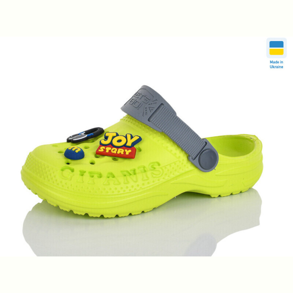 Кроксы Lot Shoes N009 салатовий-св.сірий