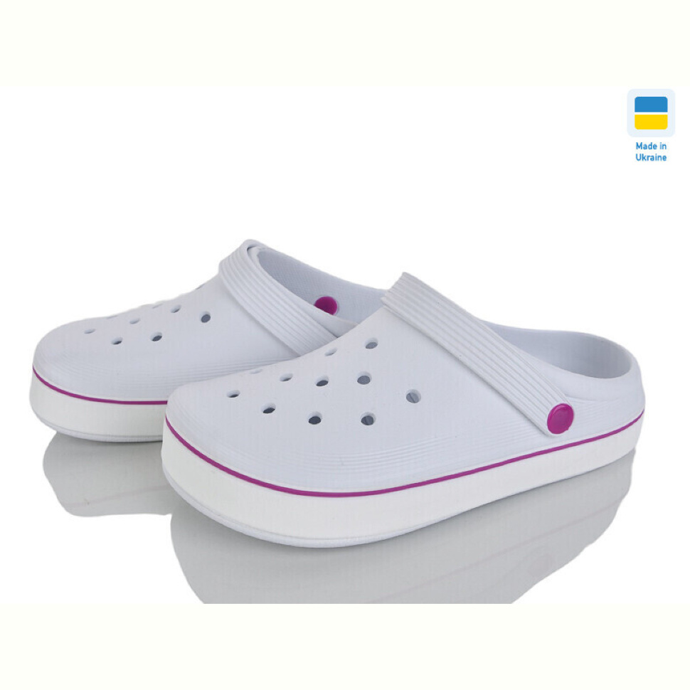 Кроксы Golden Lion 419 білий-ягідний