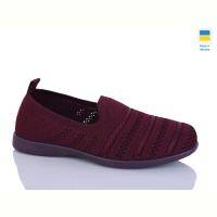 Слипоны DeMur 6710 бордовий