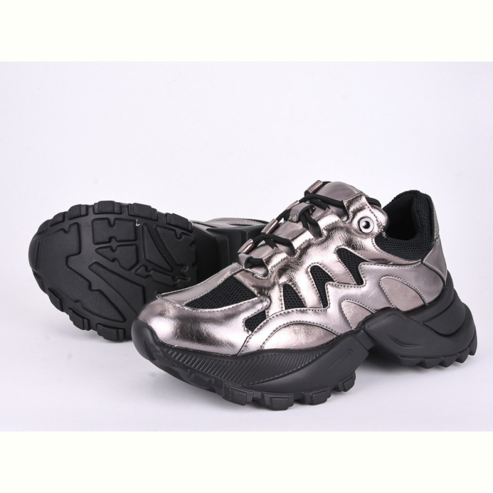 Кроссовки Violeta 166-14 black-silver