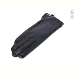 Перчатки RuBi 1138 black шкіра вовна