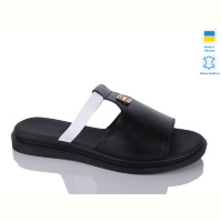 Шлепки Sali 14 чорно-білий к.