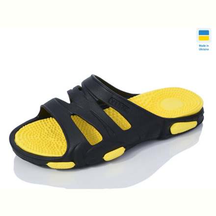 Шлепки M&amp;L  Alex13 Пляж чорно-жовтий