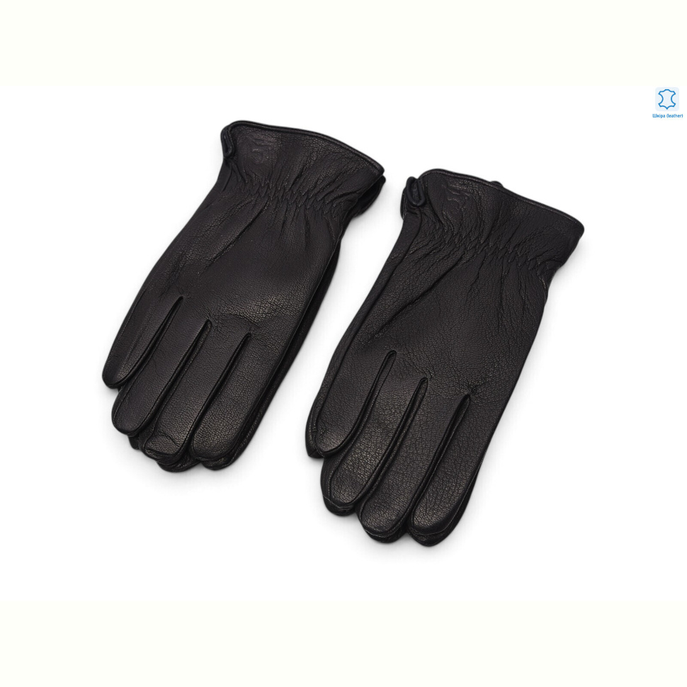 Перчатки RuBi F3-1 black шкіра олень махра