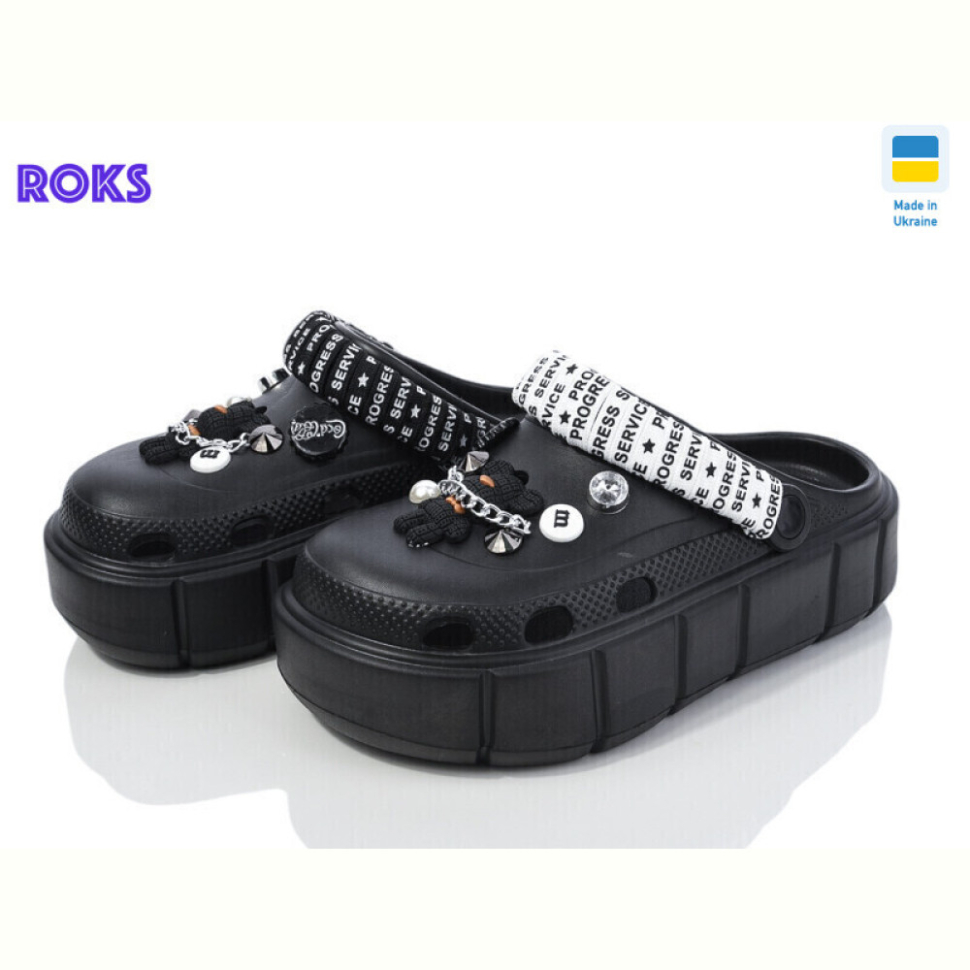 Кроксы Roks Progress 152-2-4 чорний old