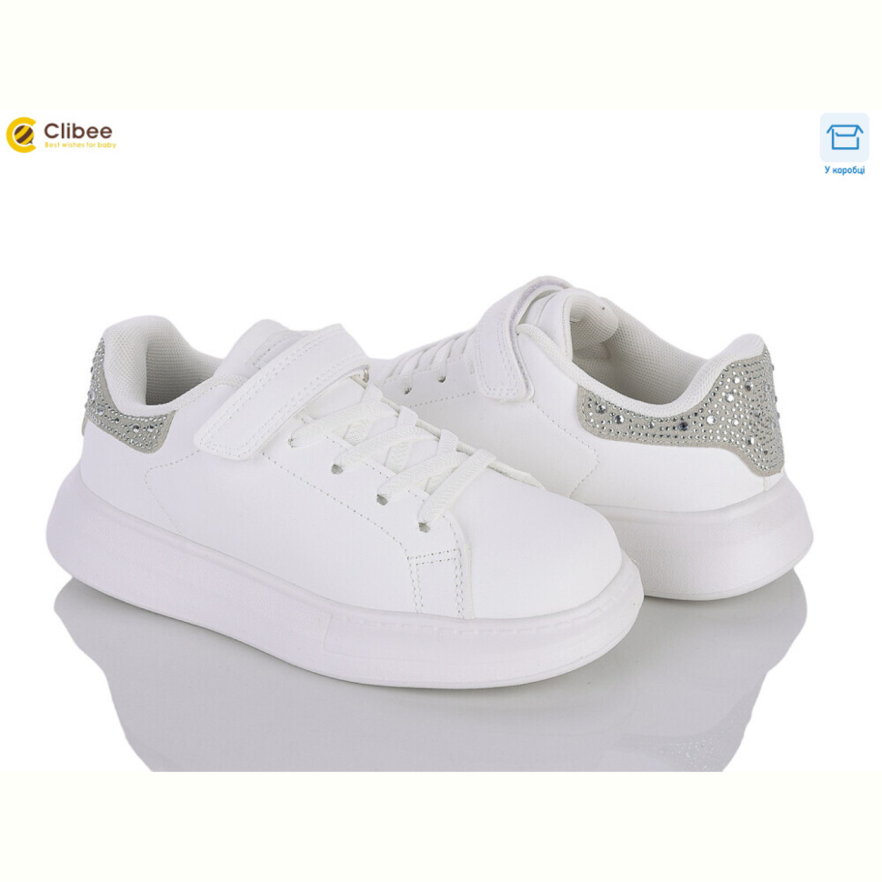 Кроссовки Clibee LC1192-2 white-silver