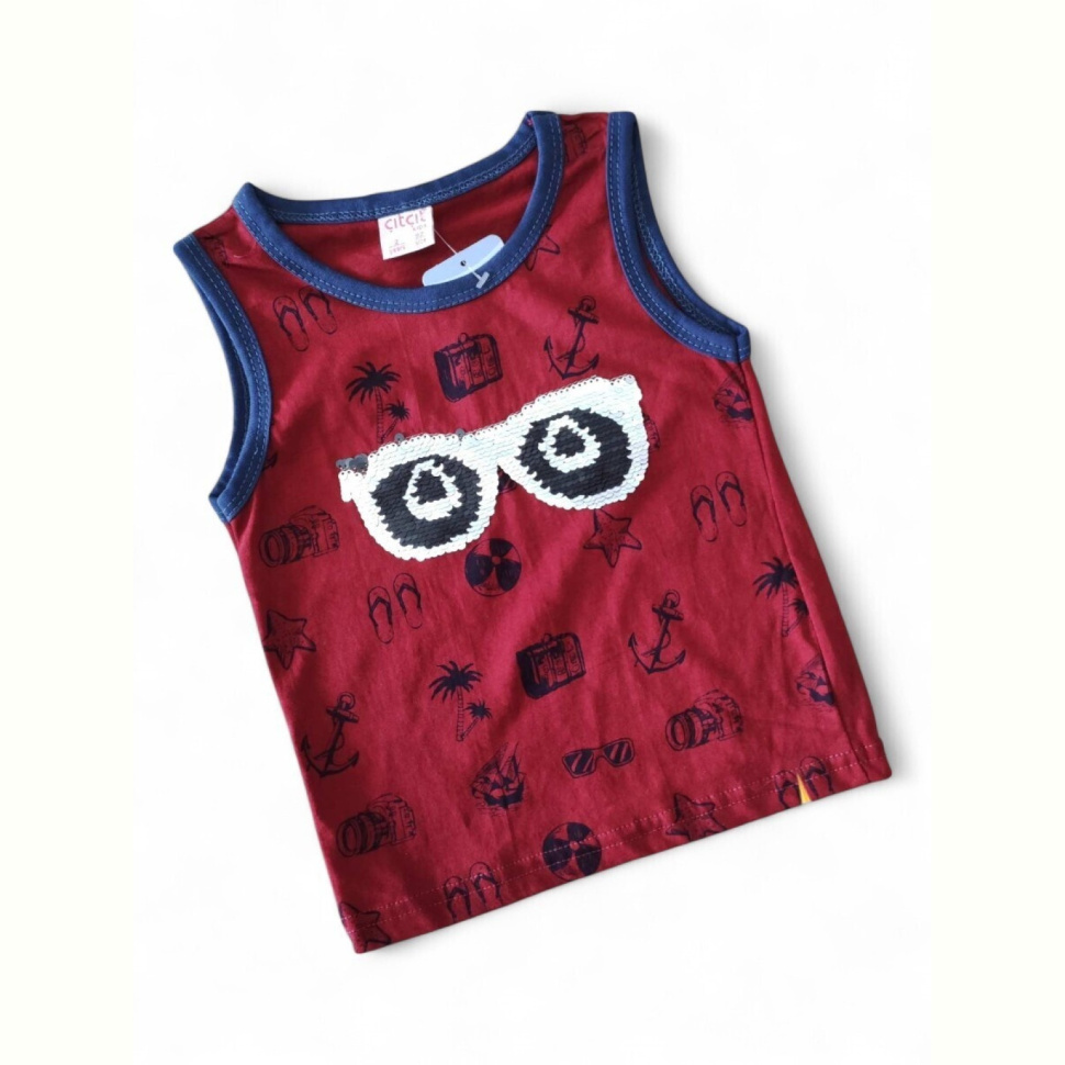 Майка Kids-modnik 8030 бордовий Майка Kids-modnik 8030 бордовий
