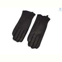 Перчатки RuBi F2 black шкіра олень махра