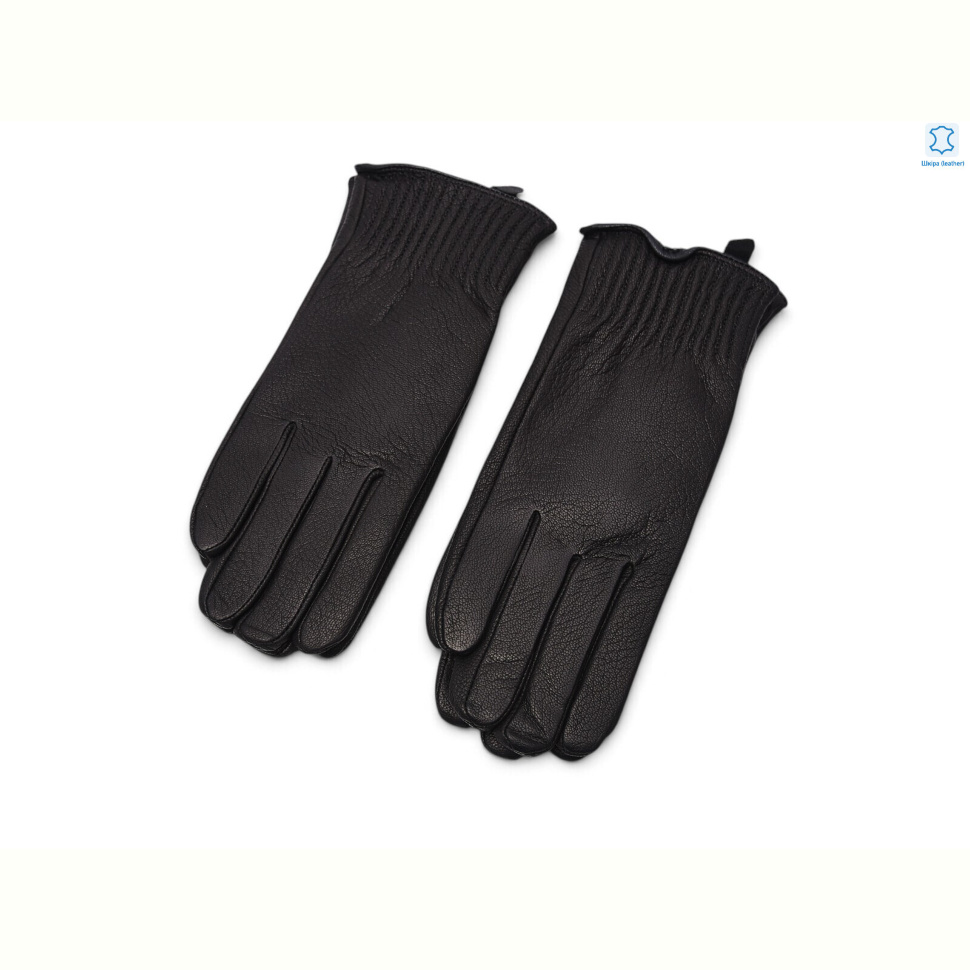 Перчатки RuBi F2 black шкіра олень махра