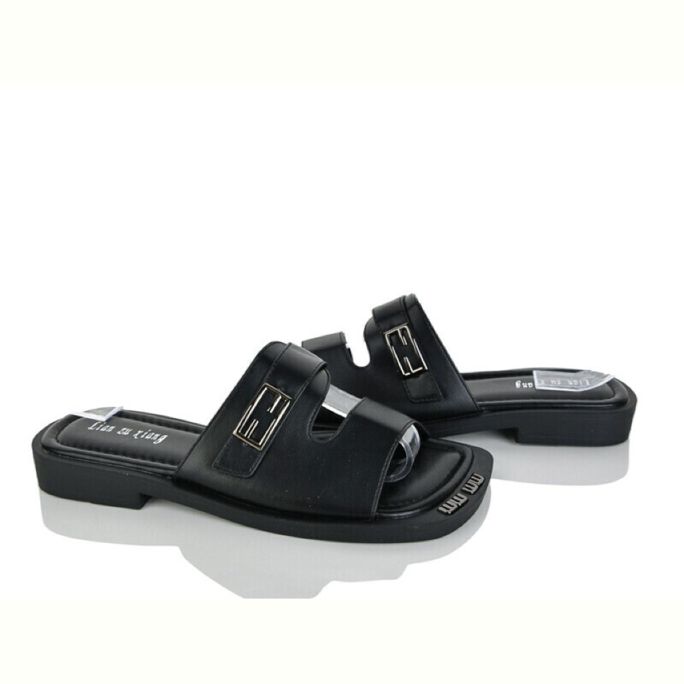 Шлепки Бабочка-Mengfuna-AESD 3552 black Шлепки Бабочка-Mengfuna-AESD 3552 black