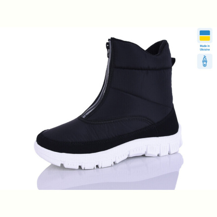 Ботинки DeMur 1323 чорний біла підошва відбивач