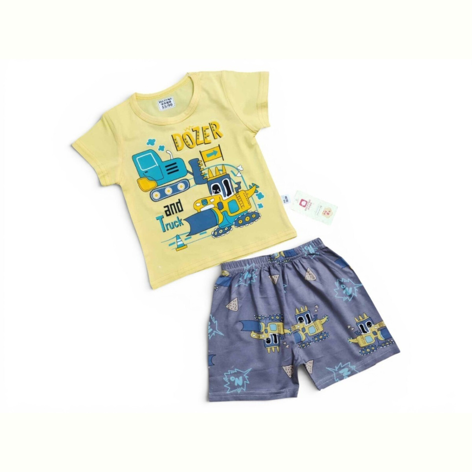 Костюм Kids-modnik 2619 комплект футболка-шорти жовтий Костюм Kids-modnik 2619 комплект футболка-шорти жовтий