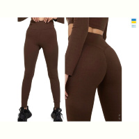 Лосины Sport style 5275 шоколадний з пушапом