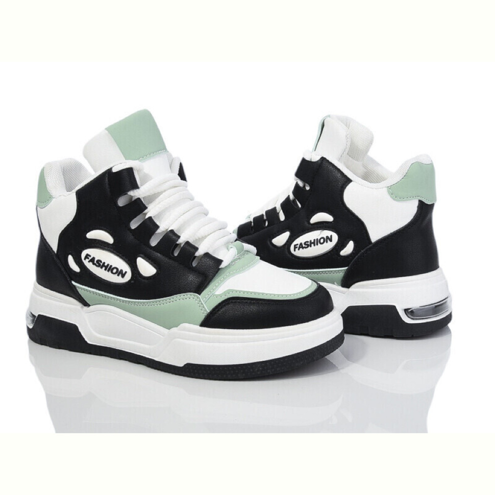 Кроссовки Violeta 177-35 white-black-green