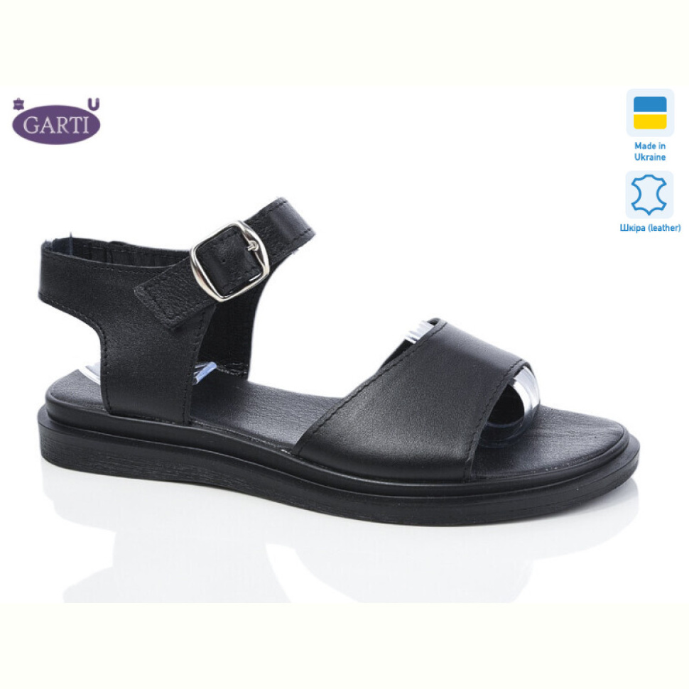 Босоножки Garti 140 чорна шкіра