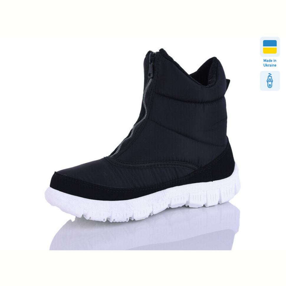 Ботинки DeMur 1323 чорний біла підошва