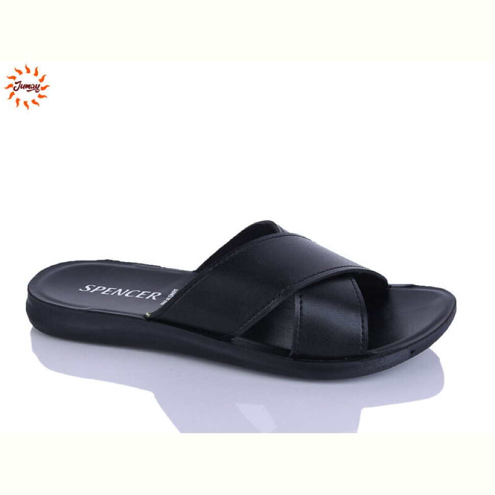 Шлепки Jumay SP хрест чорний