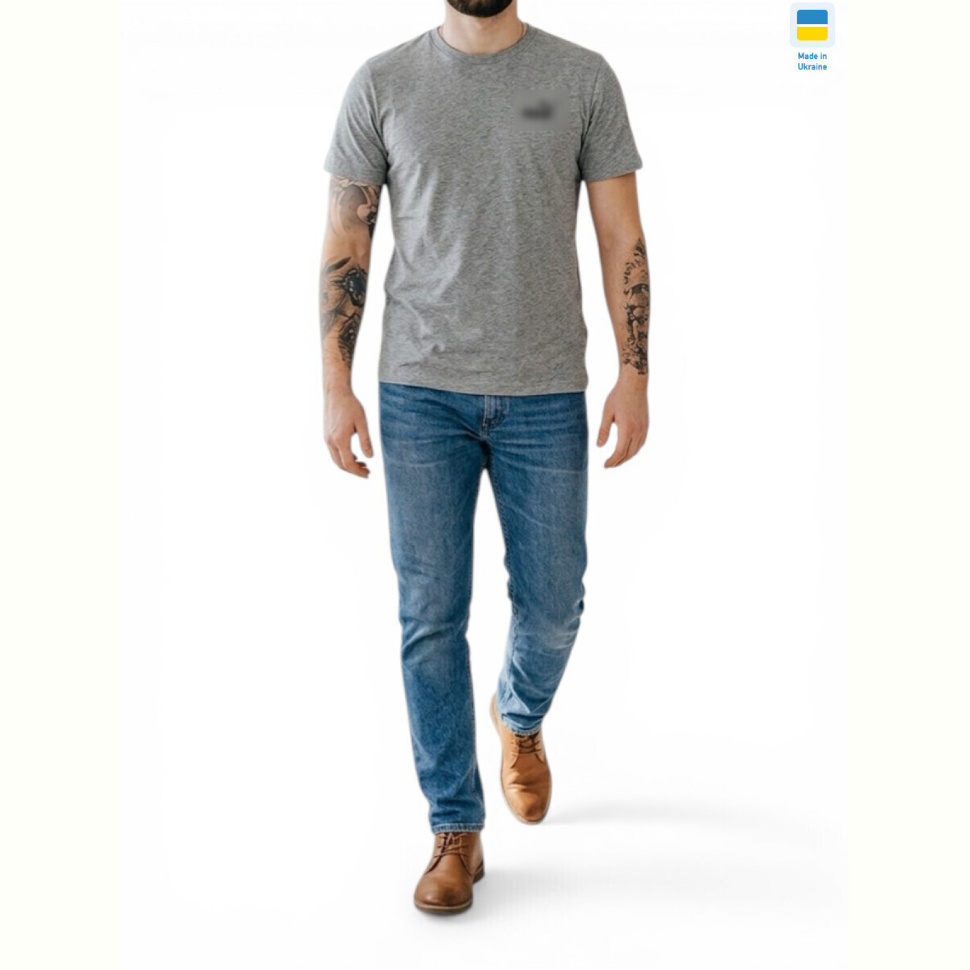 Футболка Sport style 01PU норма сірий